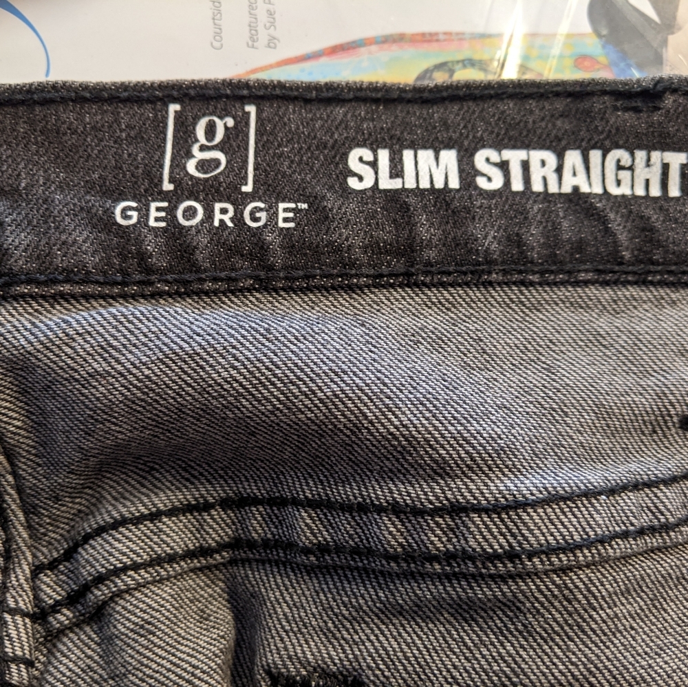 George Slim Straight Jeans 38x34